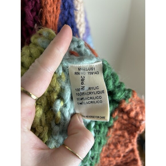 Frnch Paris Knitted Sweater Lobelia Cardigan – Arc En Ciel OS Stripe Rainbow - Picture 5 of 5